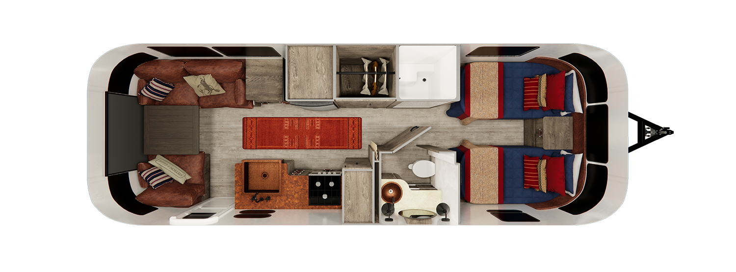 AIrstream Stetson + 6666 Travel Trailer 27FB Twin Floor Plan