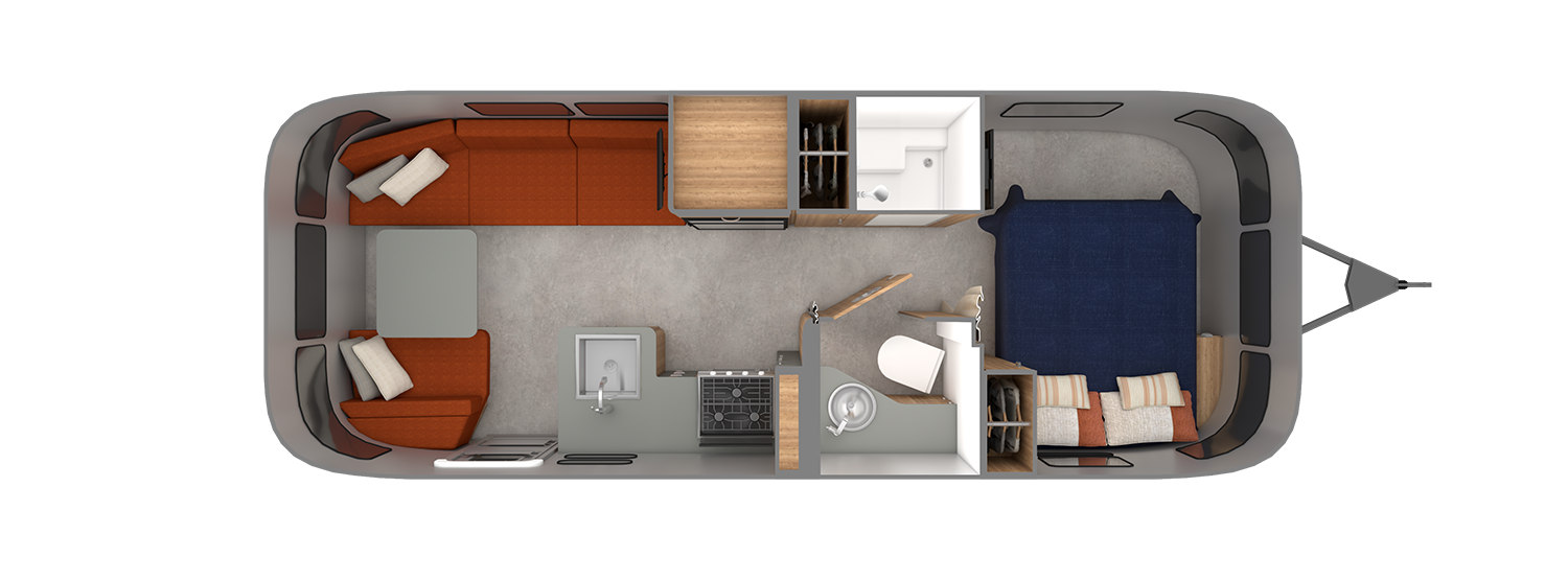 Airstream Trade Wind Floor Plan 25FB