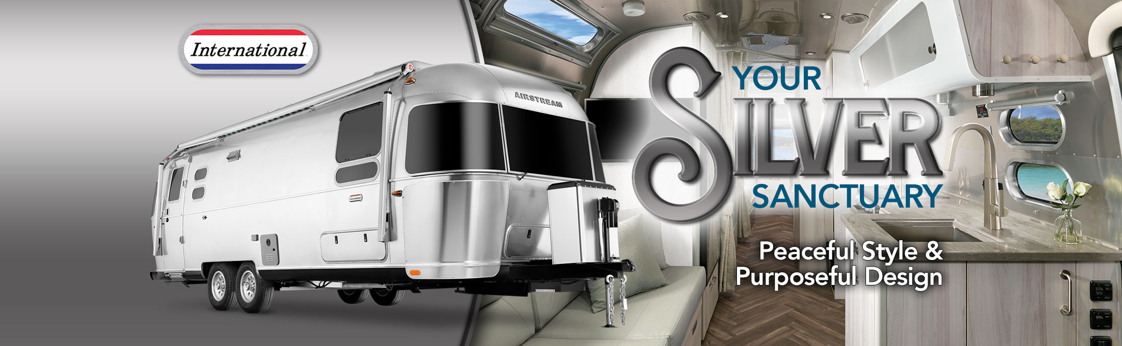 2021 Airstream International. Your silver sanctuary. Peaceful style and purposeful design.